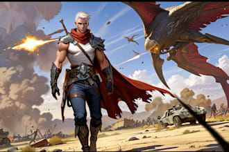 create fantasy concept art and dnd characters design