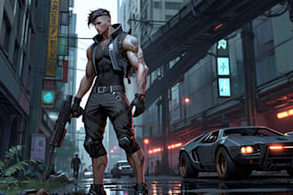 create post apocalyptic, utopian, dystopian, sci fi, and cyberpunk character