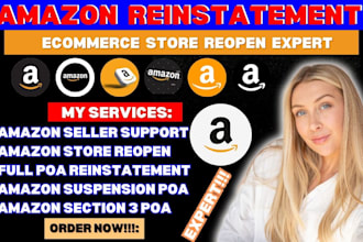 reinstate your suspended amazon seller account or asin amazon section 3 poa VA