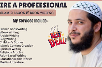 ghostwrite meaningful islamic ebooks, articles, blogs, and kids stories for you