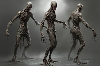 paint fantasy horror art and any character