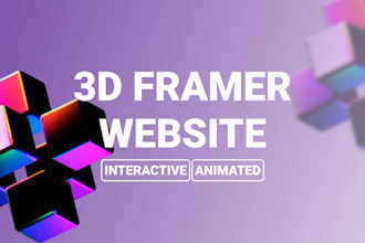 design a 3d interactive and animated framer website