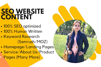 write your website content