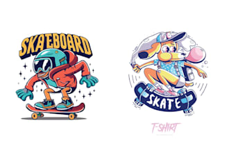 design high quality mascot cartoon skate logo