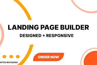 develop landing page website and web pages