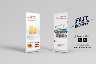 design professional roll up banner, billboards, signage