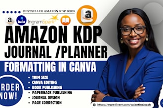 format your journal or planner for amazon kdp book publishing