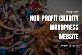 design nonprofit charity website and donation website