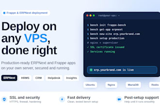 develop and deploy erpnext and frappe apps for your needs