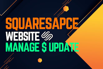update squarespace website management, support