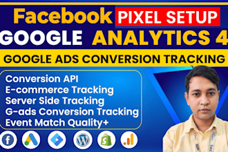 set up facebook conversion API and google ads   conversion and ga4 with GTM