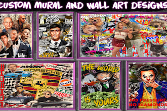 create vibrant graffiti style canvas designs and murals