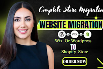 migrate wix, wordpress, bigcommerce, squarespace, weebly store to shopify store
