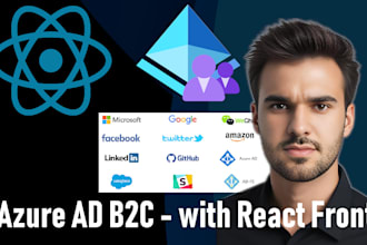 configure azure active b2c for you with a react front end