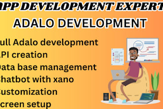 develop a mobile apps using adalo, flutterflow, bubble io, appsheet and glide