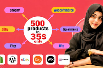 scrape products, import products to shopify, ebay,