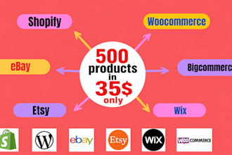 scrape products, import products to shopify, ebay,