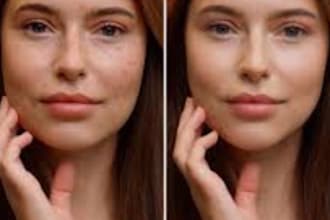 covert low photo, logo to high resolution, skin retouching