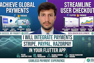 add stripe, paypal and razorpay to your flutter app for instant payments