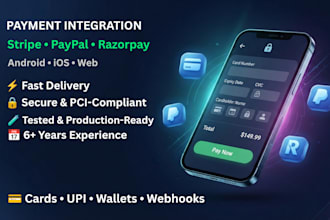 integrate stripe, paypal and razorpay payment gateway in your flutter app