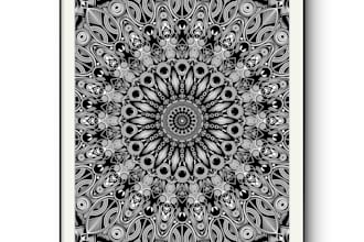 create a intricate detailed mandala line art dark art