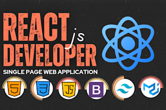 be your front end web developer, develop single page react js website