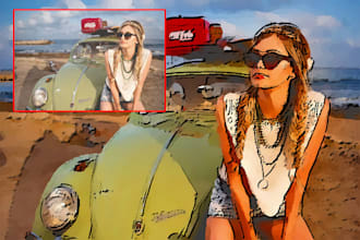 do a cartoon portrait