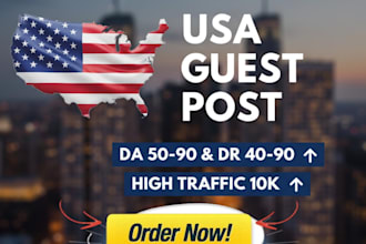 do USA guest post on high da sites with do follow  backlinks