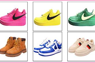 do shoe image edit and background remove in photoshop via pen tool
