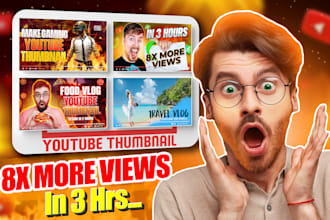 design youtube thumbnails for podcast, gaming, vlogs, and more