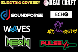 design professional,customized dj band creative typography