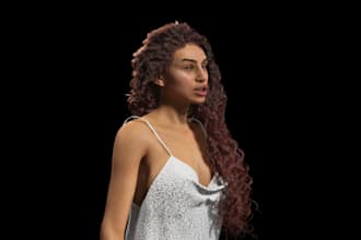 stylized fantasy character, pbr texture,cc4 ubisoft character, clean topo,3d rig
