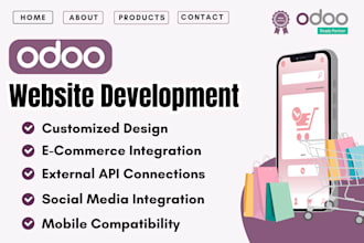 design, develop and integrate custom odoo website and odoo modules