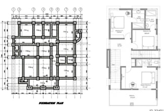 create a detailed wood structure framing plan and foundation plan tailored