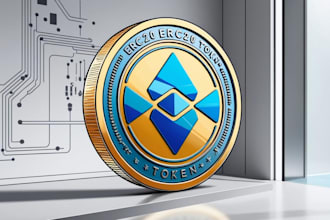 create  erc20 ,ethereum, binance base token  smart contract on  blockchain