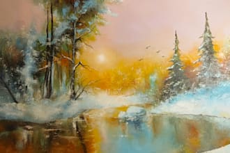 paint  real oil on canvas painting with free shipping
