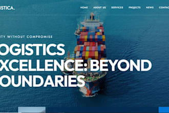 logistics website, cargo website, transport website, dispatch website