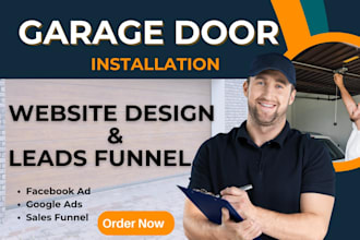 design garage door website to generate door installation leads door website