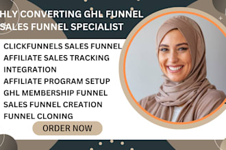 expert sales funnel builder for clickfunnels, gohighlevel, affiliate program