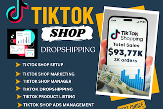 fix tiktok shop, tik tok shop setup, tiktok shop dropshipping marketing manager