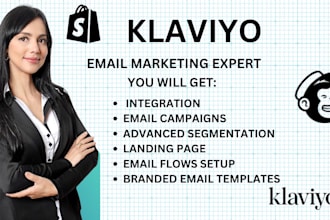 setup shopify klaviyo mailchimp email marketing campaign for automation flows