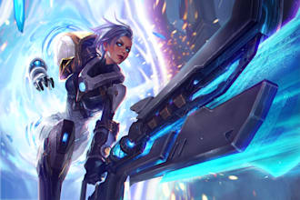 do fantasy, sci fi, cyberpunk character art digital illustration for you