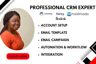 setup emma, mailmodo, flodesk,selzy campaigns automation