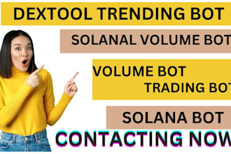 create solana trading bot volume bot dextool trending bot crypto arbitrage bot