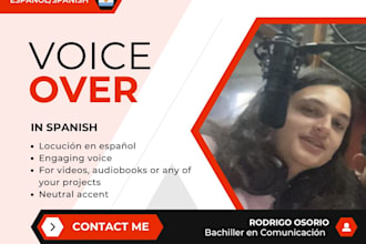 be your engaging spanish voice for your project