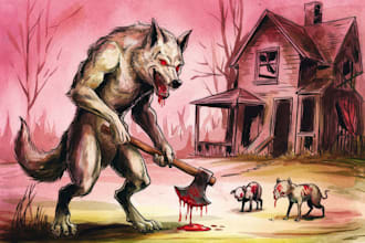 draw detailed illustration dark art