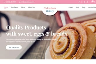 design restaurant bakery coffee food strawberry ice cream landing page website
