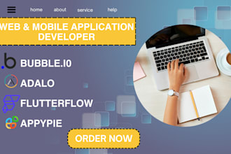 build new or complete your bubble adalo flutterflow mobile and web application