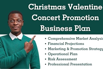 write an investor ready business plan for christmas concert promotions