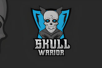design skull logo mascot and illustration